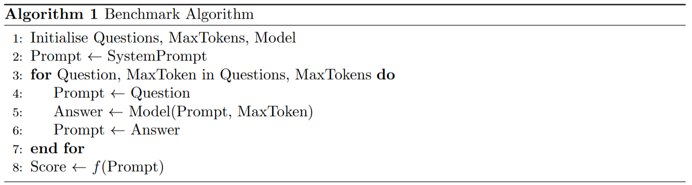 Algorithm 1: Benchmark Algorithm